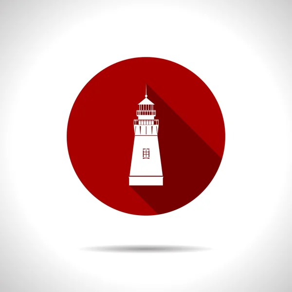 Flat lighthouse icon — Stock Vector