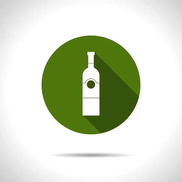 Flat wine bottle — Stock Vector