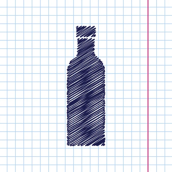 Botella plana de aceite de oliva — Vector de stock