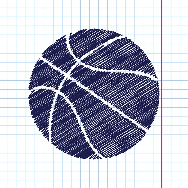 Икона плоского баскетбола — стоковый вектор