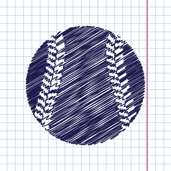 Icône de baseball classique — Image vectorielle