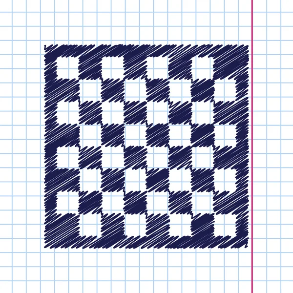 Checkers styrelsen icon — Stock vektor