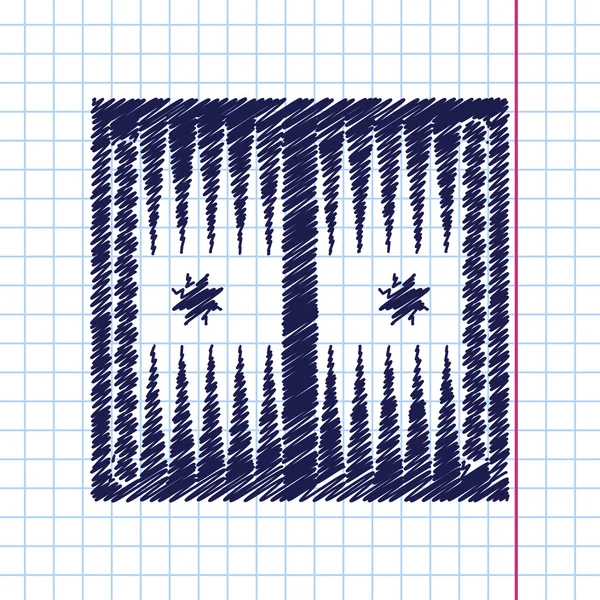 Icône de table de backgammon — Image vectorielle
