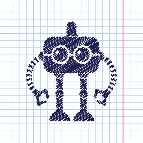 Robot juguete icono — Vector de stock