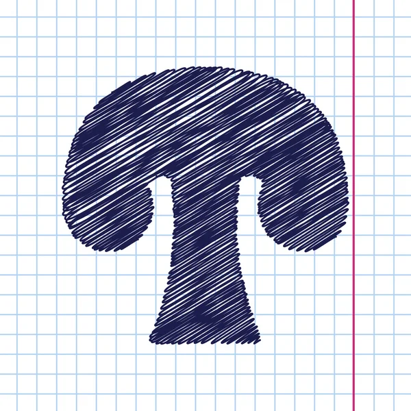 Flat mushroom icon — Stock Vector