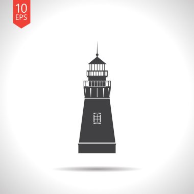düz deniz feneri simgesi