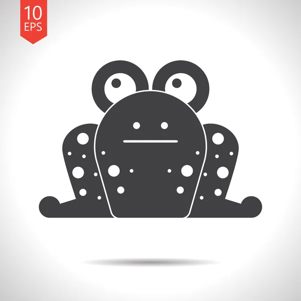 Flat  frog icon — Stock Vector