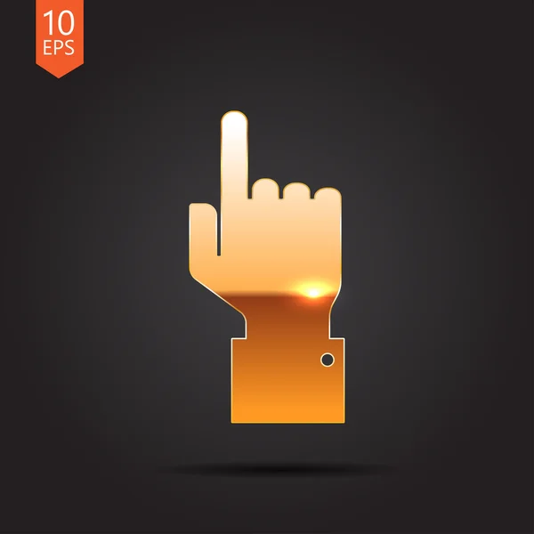 Mano puntero icono — Vector de stock