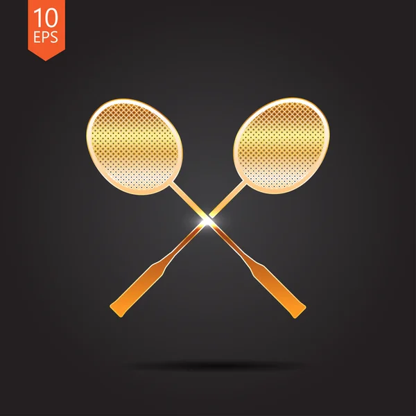 Badminton rackets pictogram — Stockvector