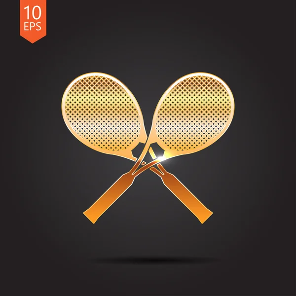 Icono raquetas de tenis — Vector de stock