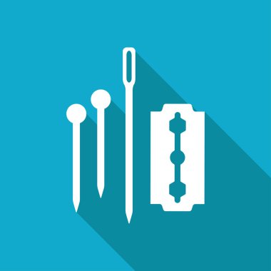 iğne iğne bıçak simgeler terzi