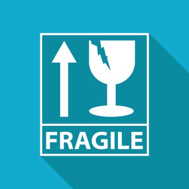 kırılgan düz simgesi