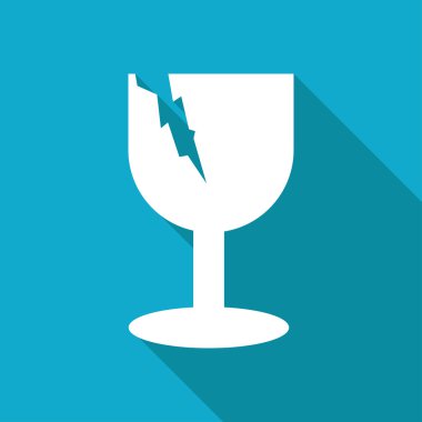 kırılgan düz simgesi