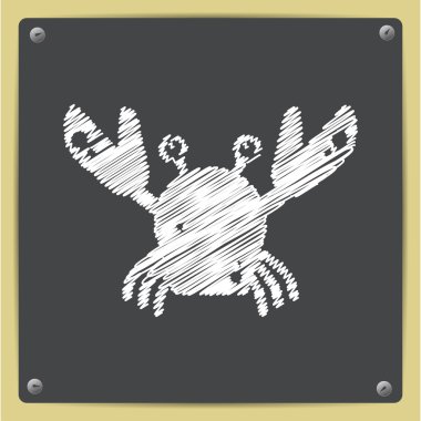 Tebeşir çizilmiş Yengeç simgesi