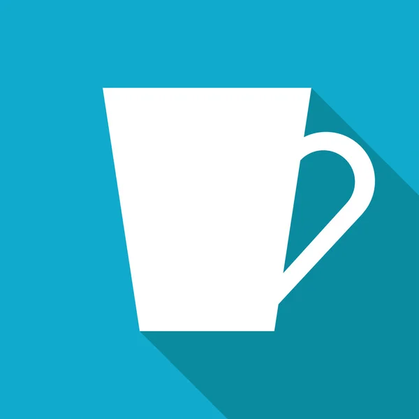 Taza plana para té o café — Vector de stock