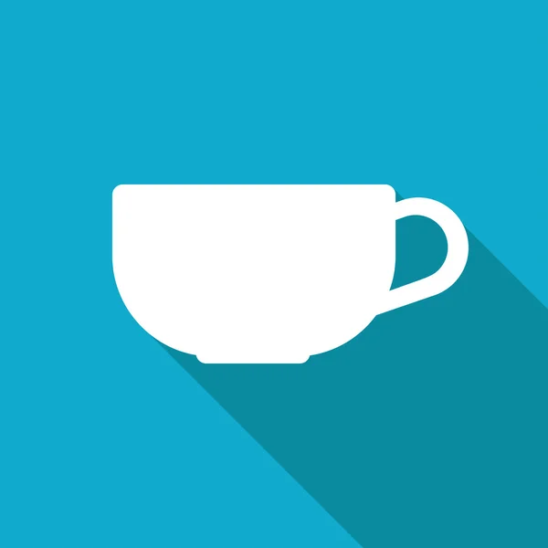 차 또는 커피에 대 한 플랫 컵 — 스톡 벡터