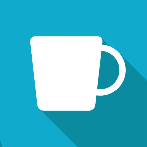 Tasse plate pour thé ou café — Image vectorielle