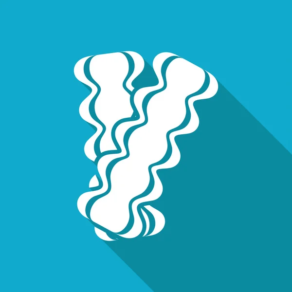 Icône de bacon plat — Image vectorielle