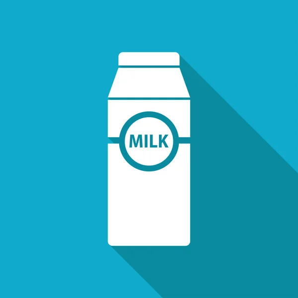 Плоский молоко пляшка — стоковий вектор