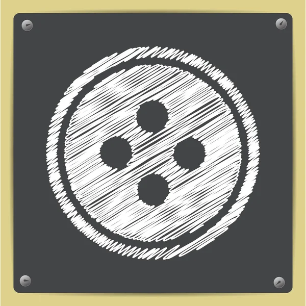 Tailor button icon — Stock Vector