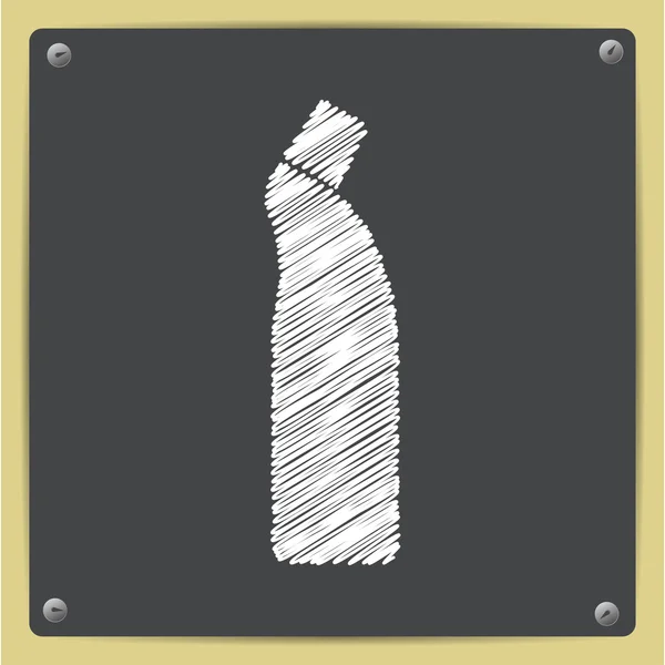 Botol pembersih yang ditarik kapur - Stok Vektor