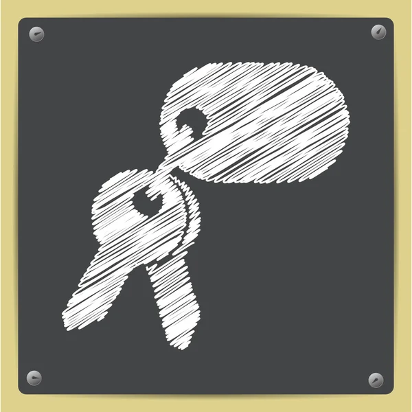 Иконка плоских ключей — стоковый вектор