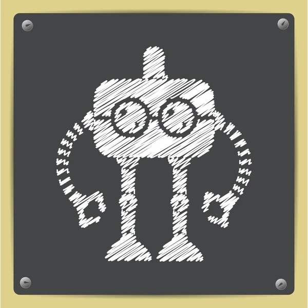 Robot juguete icono — Vector de stock