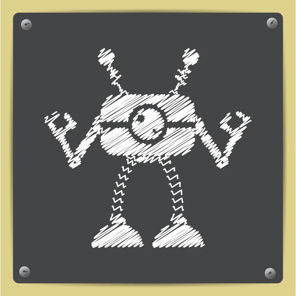 Robot speelgoed pictogram — Stockvector