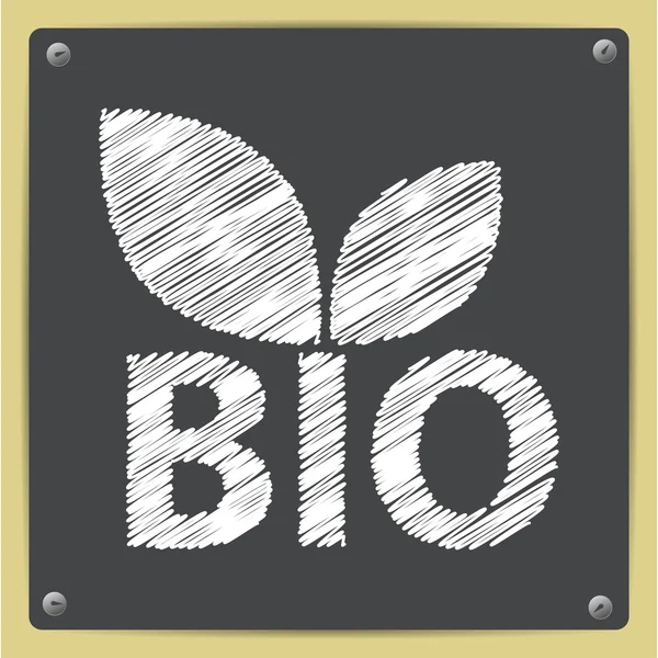 Bio ikonen för ekologiska livsmedel — Stock vektor