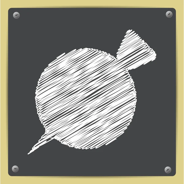 Icona della barbabietola disegnata con gesso — Vettoriale Stock