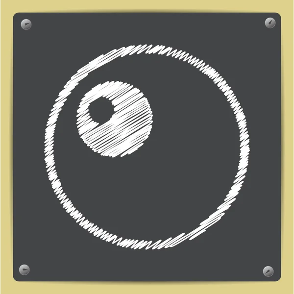 Křída nakreslené ikona vejce — Stockový vektor