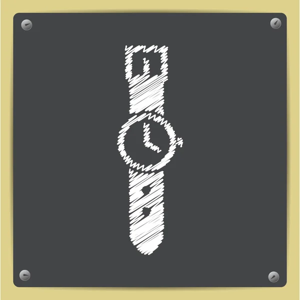 Tiza icono del reloj — Archivo Imágenes Vectoriales