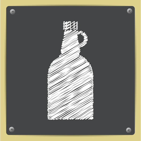 Шаблон уксусной бутылки — стоковый вектор