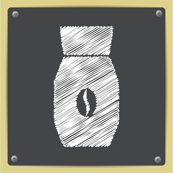 Templat botol kopi - Stok Vektor
