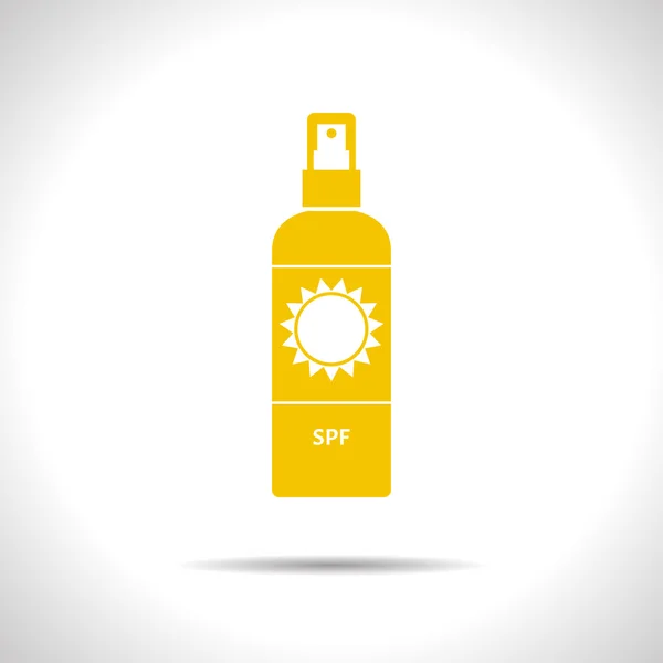 Flat bottle with solar protection — Stock Vector
