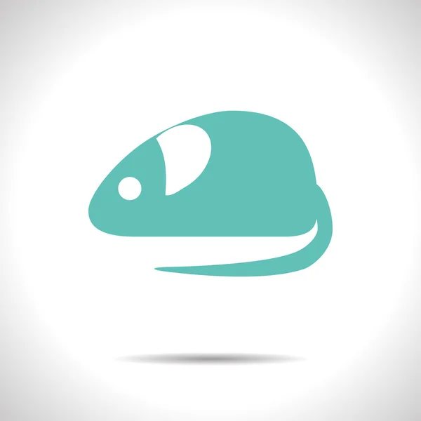 Ratón o rata plana icono — Vector de stock