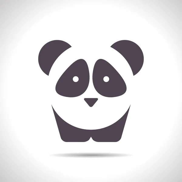 Egale kleur panda pictogram — Stockvector