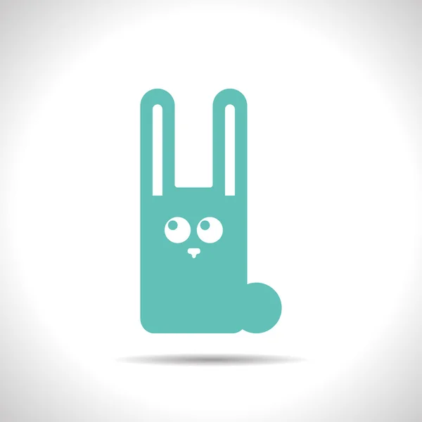 Icono de conejo de color plano — Vector de stock