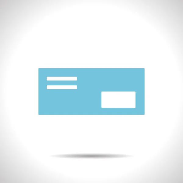 Icône de l'enveloppe postale plate — Image vectorielle