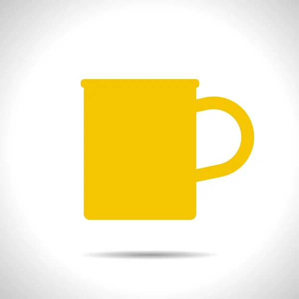 Płaskie filiżanka do herbaty lub kawy — Wektor stockowy