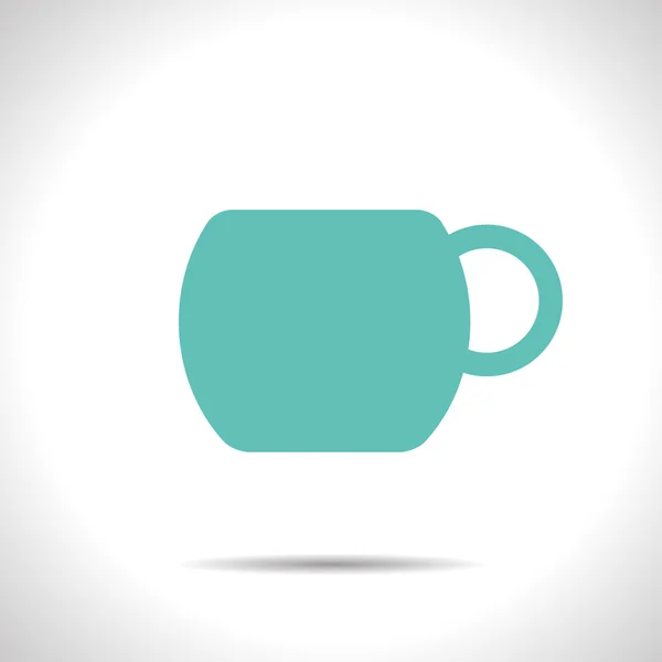 Tasse plate pour thé ou café — Image vectorielle