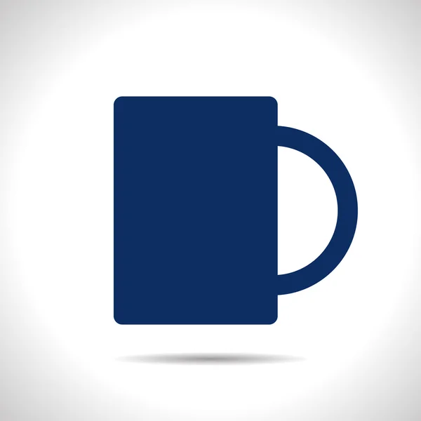 Tasse plate pour thé ou café — Image vectorielle