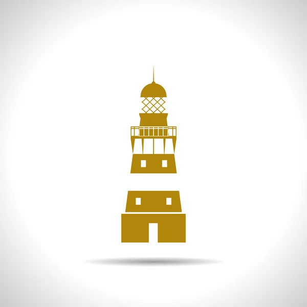 Flat lighthouse icon — Stock Vector