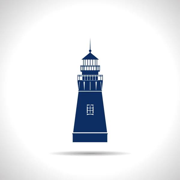 フラット灯台アイコン — ストックベクタ