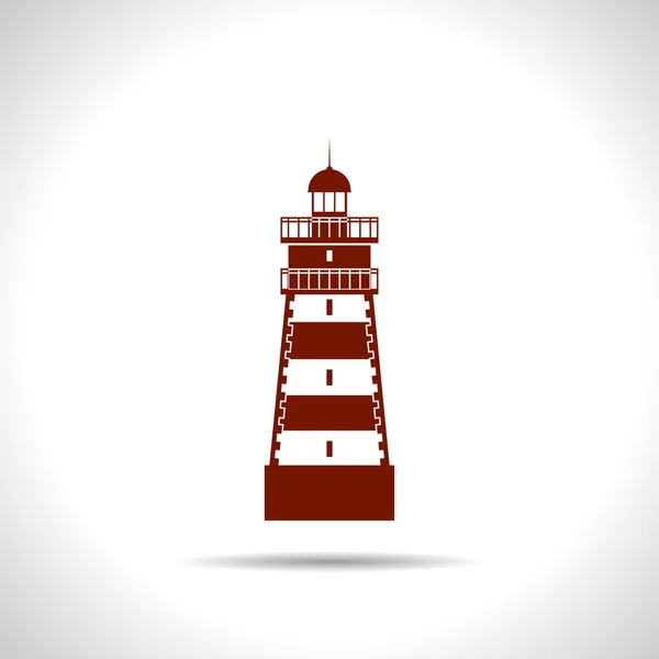 Icône de phare plat — Image vectorielle