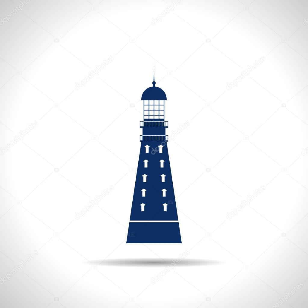 flat lighthouse icon