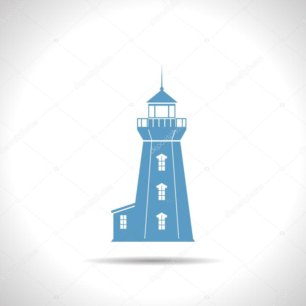 flat lighthouse icon