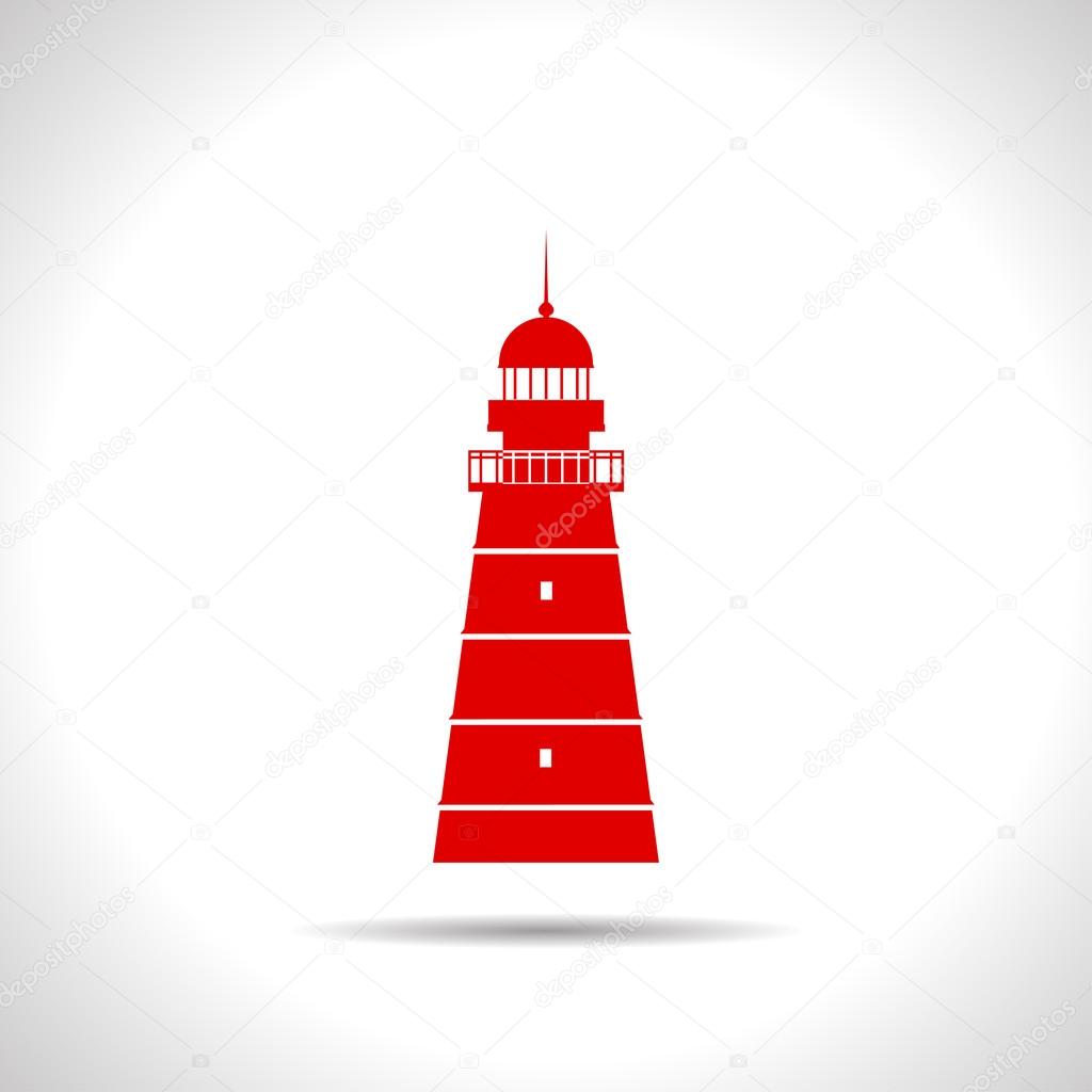 flat lighthouse icon