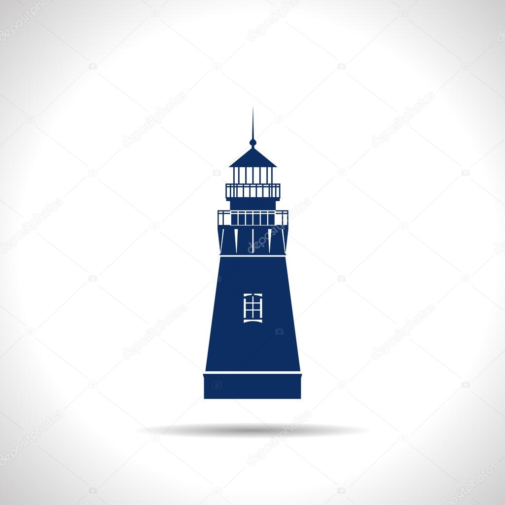 flat lighthouse icon