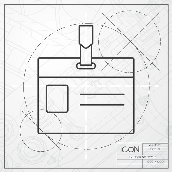 徽章图标蓝图背景 — 图库矢量图片